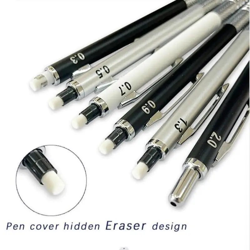20Pcs Paper Friendly Mechanical Pencil Eraser Refills Non-Scratch No Residue Fits Japanese Pencils for Office School Stationery