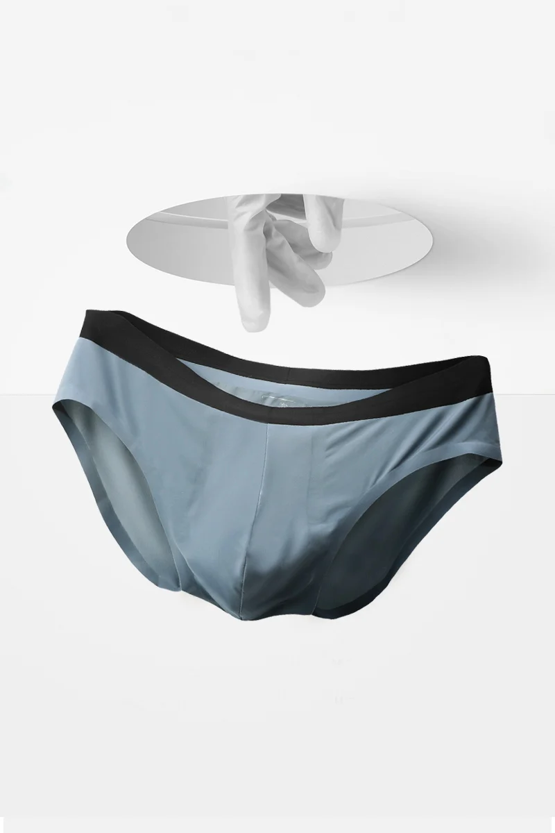 1 قطعة الرجال الصيف الحرير الجليد رقيقة تنفس مثلث السراويل الجرافين المضادة للبكتيريا الداخلية المنشعب U محدب مثير الجليد السراويل #6