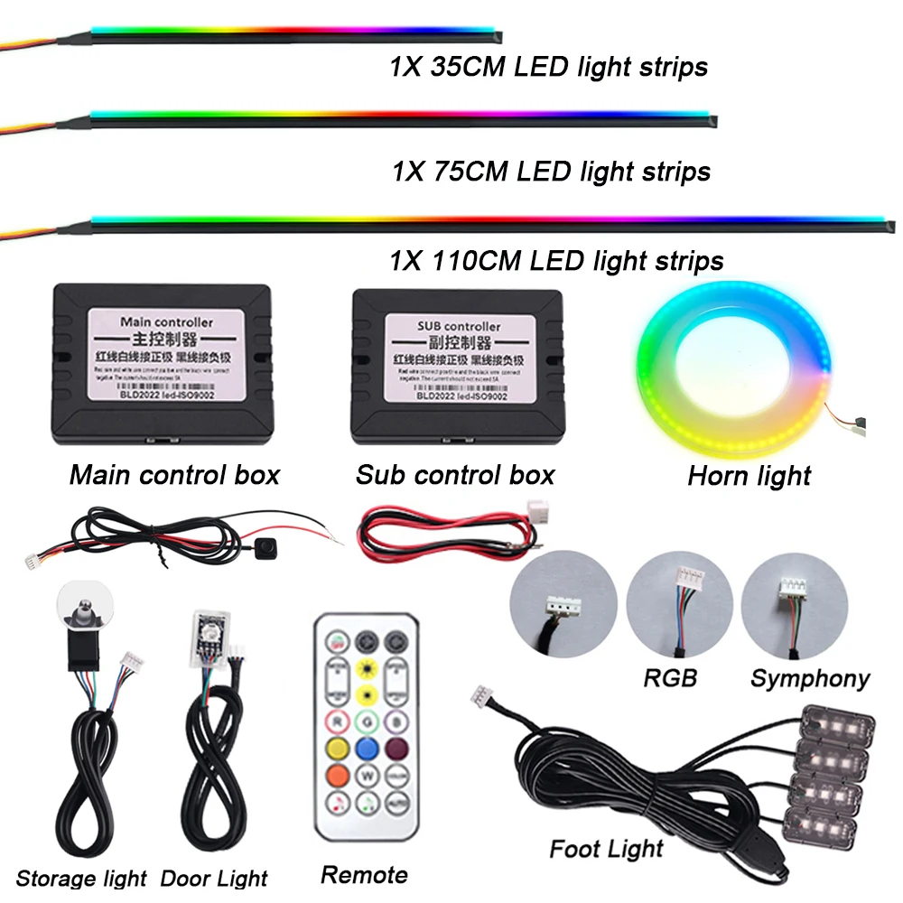 For 18 in 1 Full Color Streamer Symphony LED Ambient Light Part Replacement Accessories Hidden Acrylic Strip Light 75CM 110CM