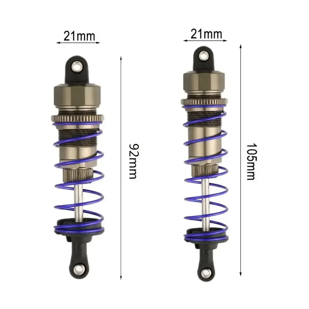 92mm Front & 105mm Rear Shock Absorber Damper Suspension for ZD Racing HSP Redcat Hongnor LRP HPI Hobao 1/10 RC Buggy Truck