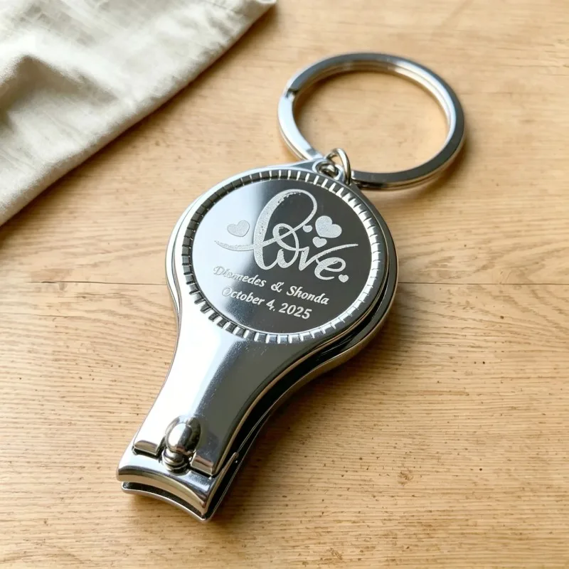 20/100pcs Personalized Wedding Gifts Souvenirs For Guests Custom Keychain Favors Party Gift Multifunctional Opener/Nail Clippers