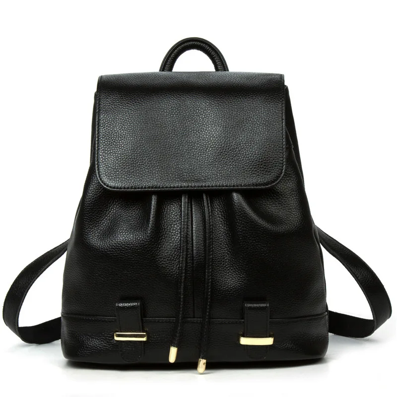 Genuine Leather Women Backpack Travel Bag 2025 New Fashion European American Style Top Grain Cowhide
