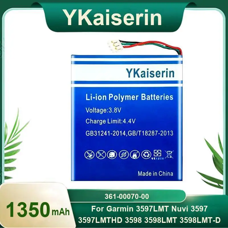 

For Garmin 3597LMT Nuvi 3597 3597LMTHD 3598 3598LMT 3598LMT-D High Quality 361-00070-00 1350Mah Car Navigation Device Battery