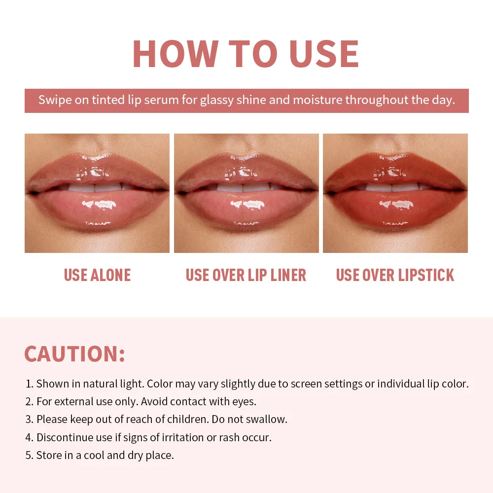 lakerain LipGloss Glowy Balm Tinted Lip Moisturizer Repairing Nourishing LipTint Glow Liquid Gel Hydrating Lips Care