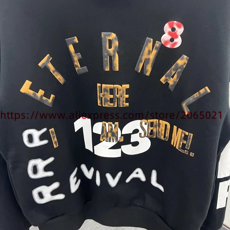 2023fw RRR123 Hoodie Men Women Best Quality Puff Print RRR-123 Logo Pullover