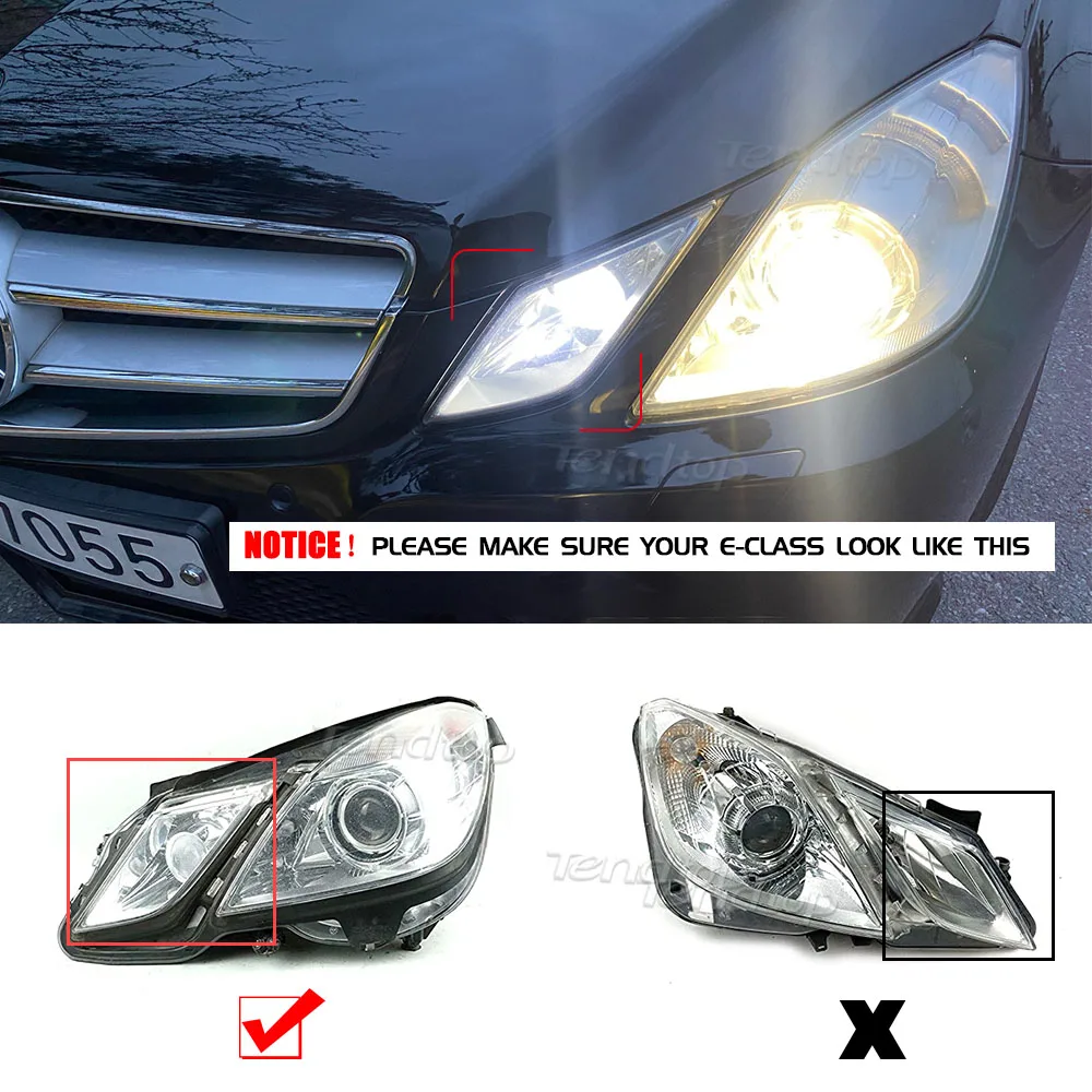 Xenon White LED Parking Position Headlights Circuit Boards Lamp For Mercedes Benz E-Class Sedan W212 C207 A207 W207 2010-2013