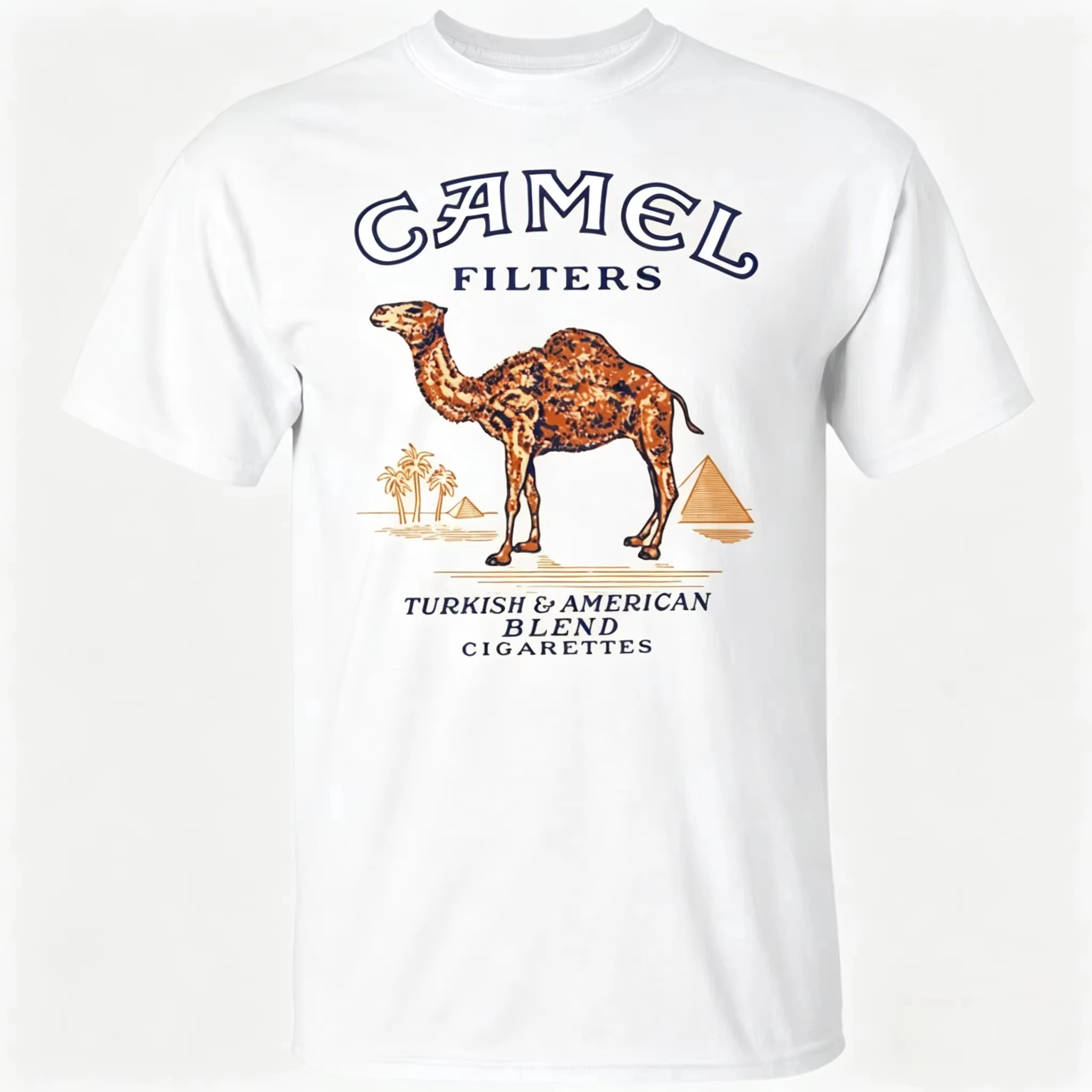 2026 Summer Camel Cigarette Pyramid Classic Graphics T-Shirt American Style Tough Guy Suitable for Both Men and Women