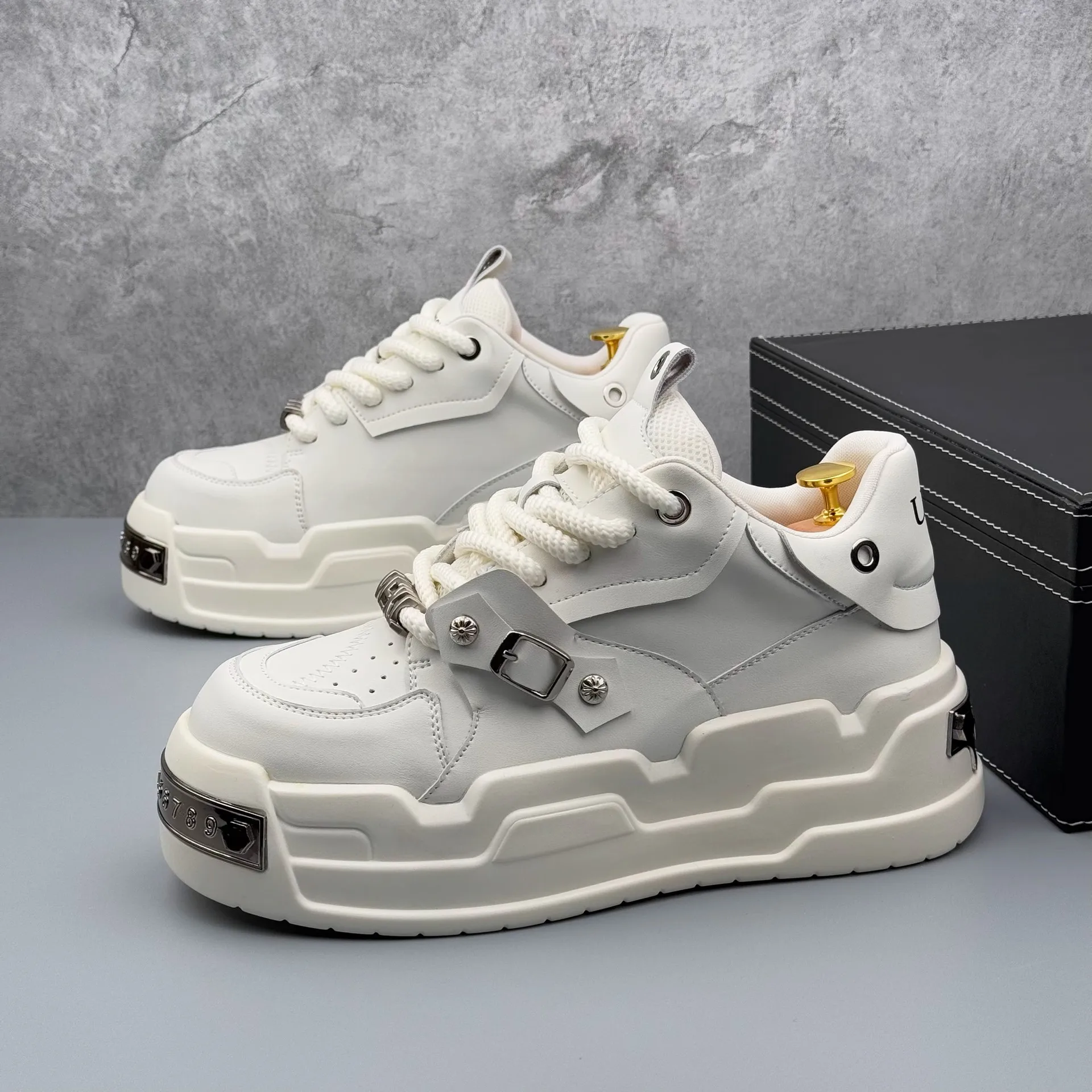 

Мужские кроссовки оригинального дизайна, увеличивающие рост на толстой подошве, всесезонные носимые новые повседневные кроссовки премиум-класса, модные модные