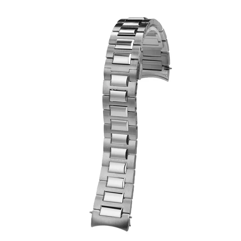 Para IWC Portugal Time Series IW 358312   IW 371607   IW 371609   Correa de reloj para hombre de 20 mm Arc Silver 316L Correa de reloj de acero inoxidable sólido