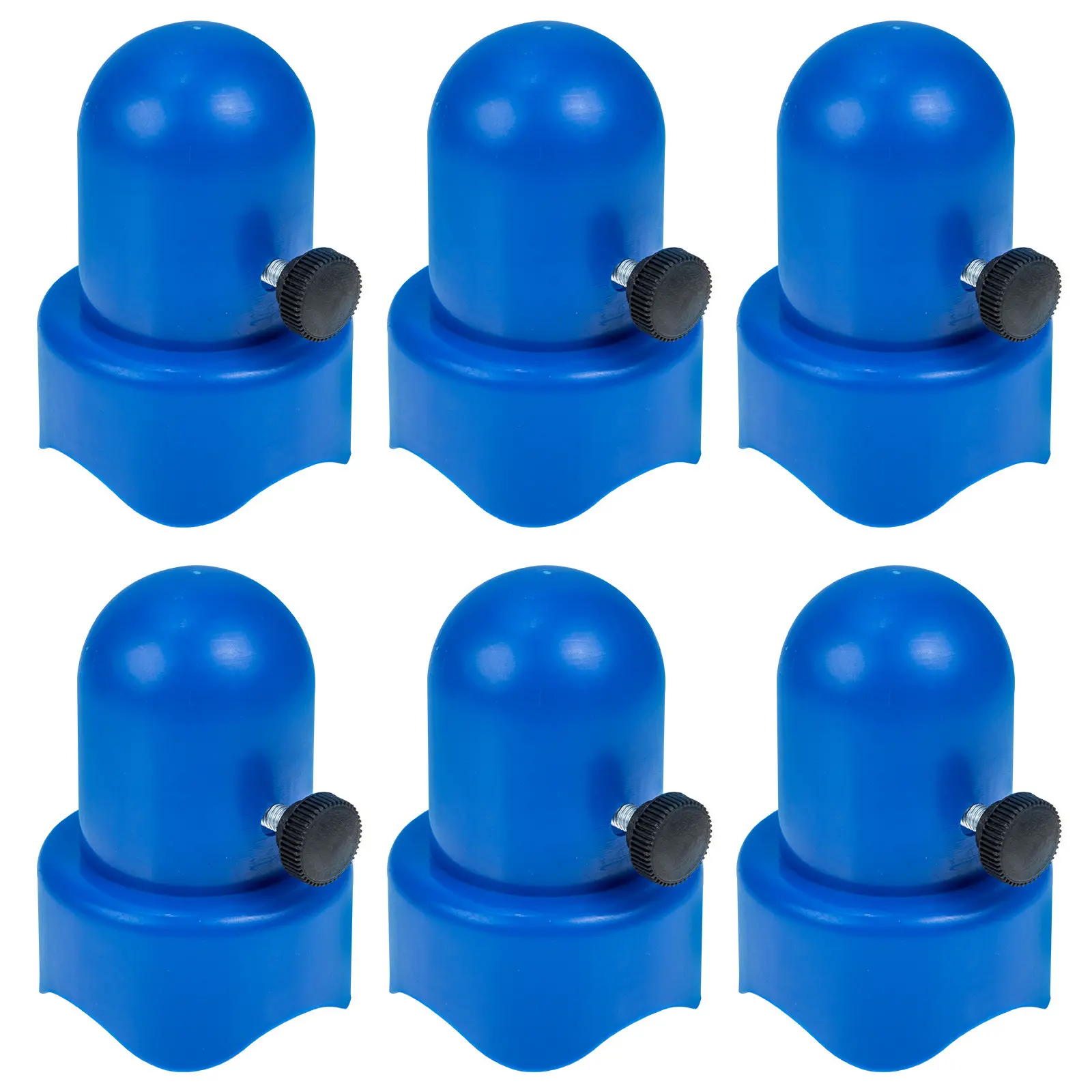6Sets Professional Trampoline Pole Caps Plastic Safety Net Top Connectors for Small Large Trampolines Trampoline Supplies
