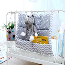 Bed Crib Organizer Toy Diaper Pocket for Newborn Crib Bedding Set 50*60cm New Cartoon Rooms Nursery Hanging Storage Bag Baby Cot