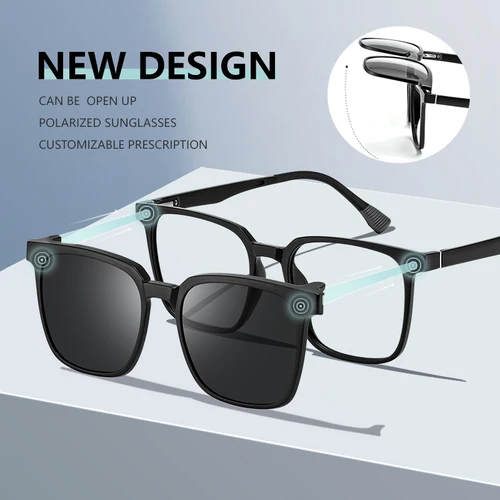 Imagen 2 del producto VKYEE Clip magnético en gafas ópticas para miopía para hombres gafas de sol polarizadas visión nocturna gafas de lectura graduadas TJ2190