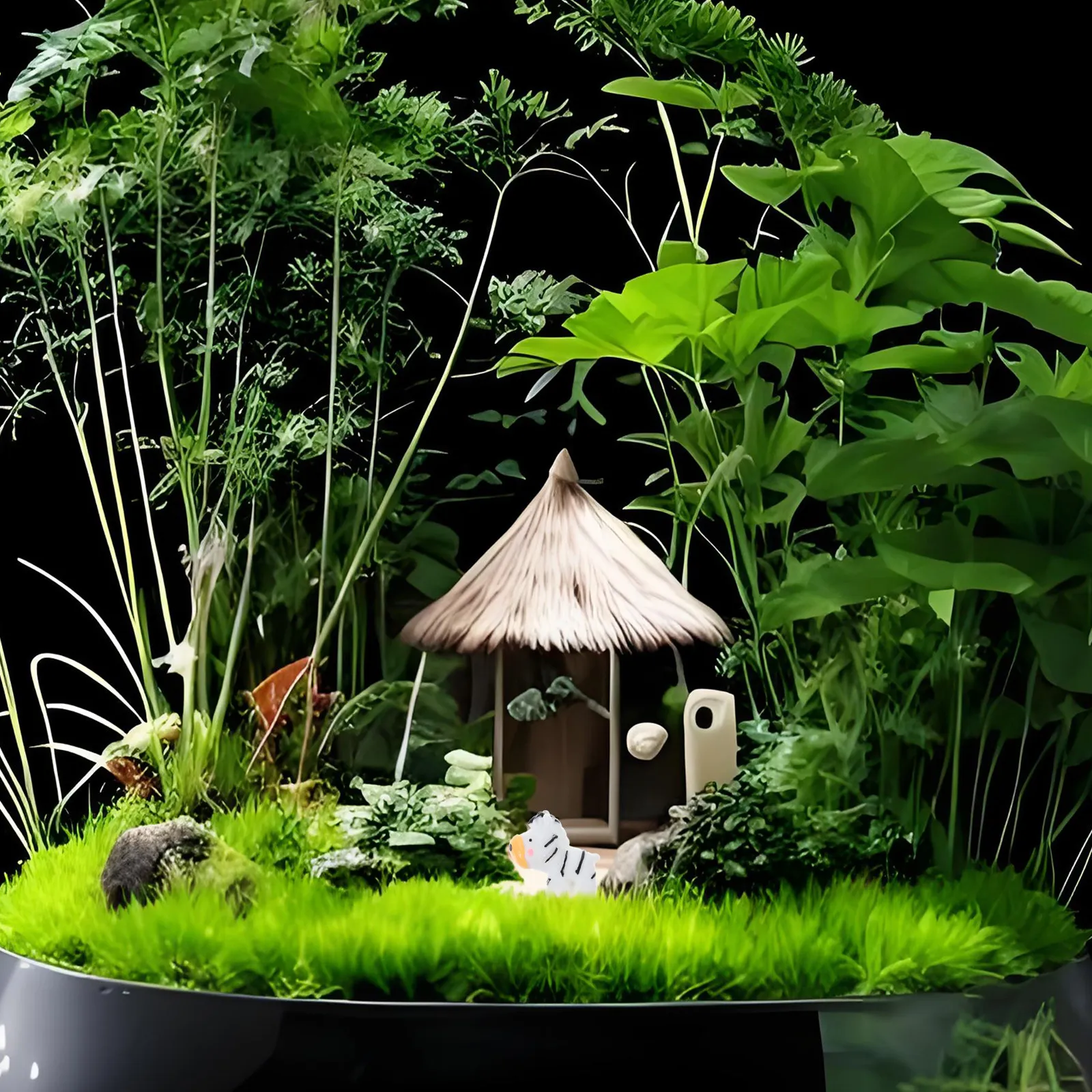 Bonsai Garden Set Up - 24Pcs Colorful Mini Zebra Resin Decorations