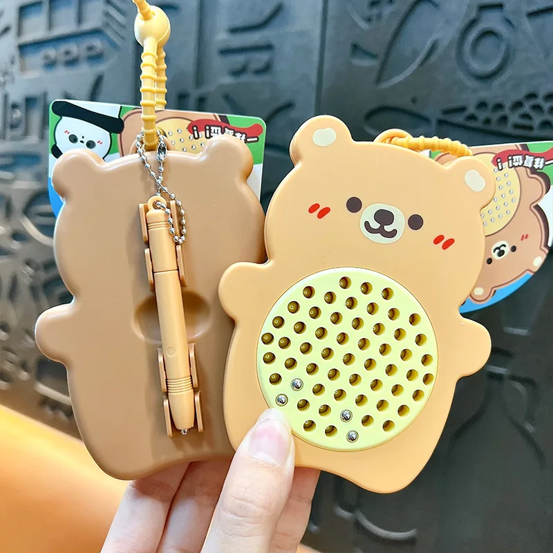 Planche à dessin avec boule en acier magnétique, dessin animé créatif, porte-clés pour étudiants, soulagement du Stress, jouet pratique, planche à dessin mignonne, cadeau