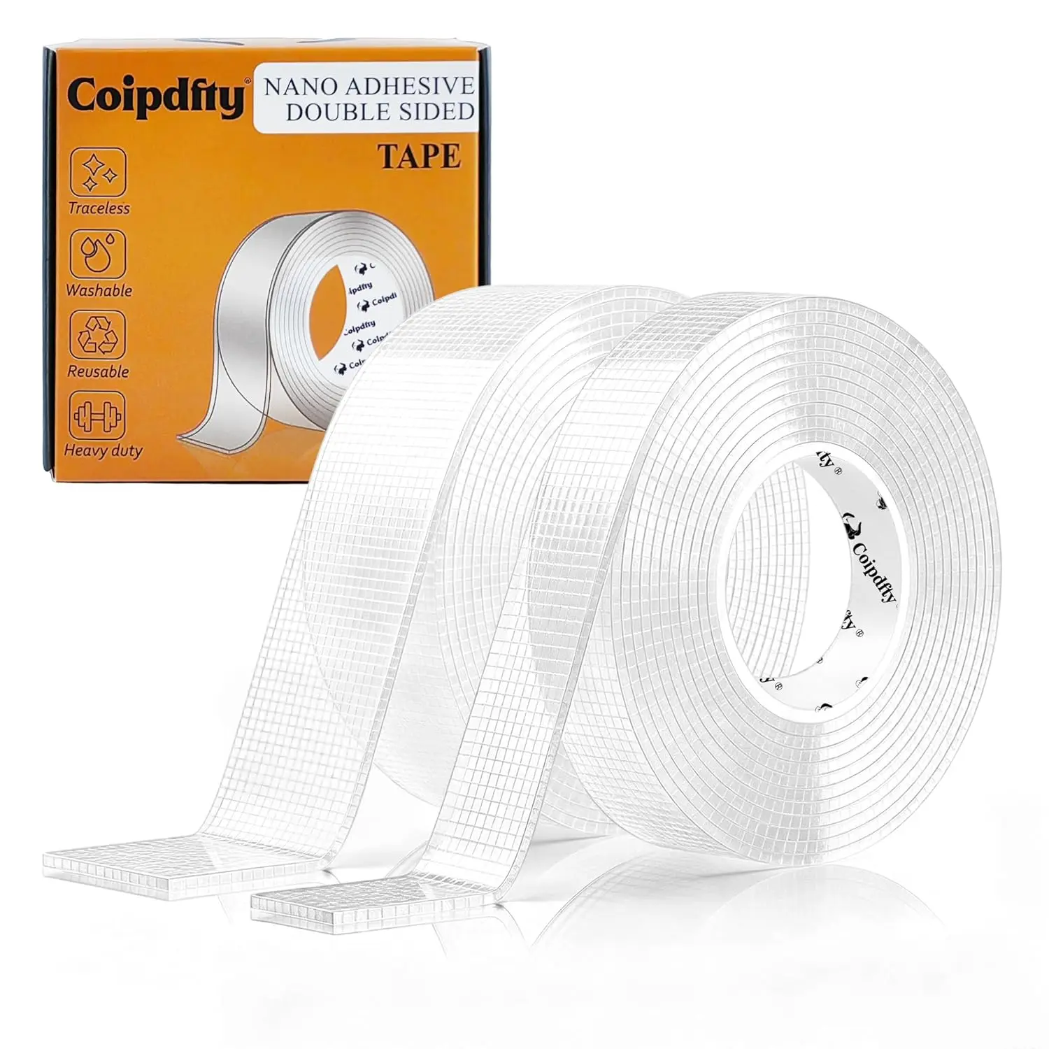 

Double Sided Tape Heavy Duty for Wall Decor No Damage Paint Removable Mounting Tape 2 Rolls 13ft