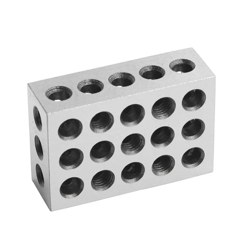 2pcs 23 holes Precision 25-50-75mm Blocks parallel clamping block set, steel block 23 Holes 1-2-3