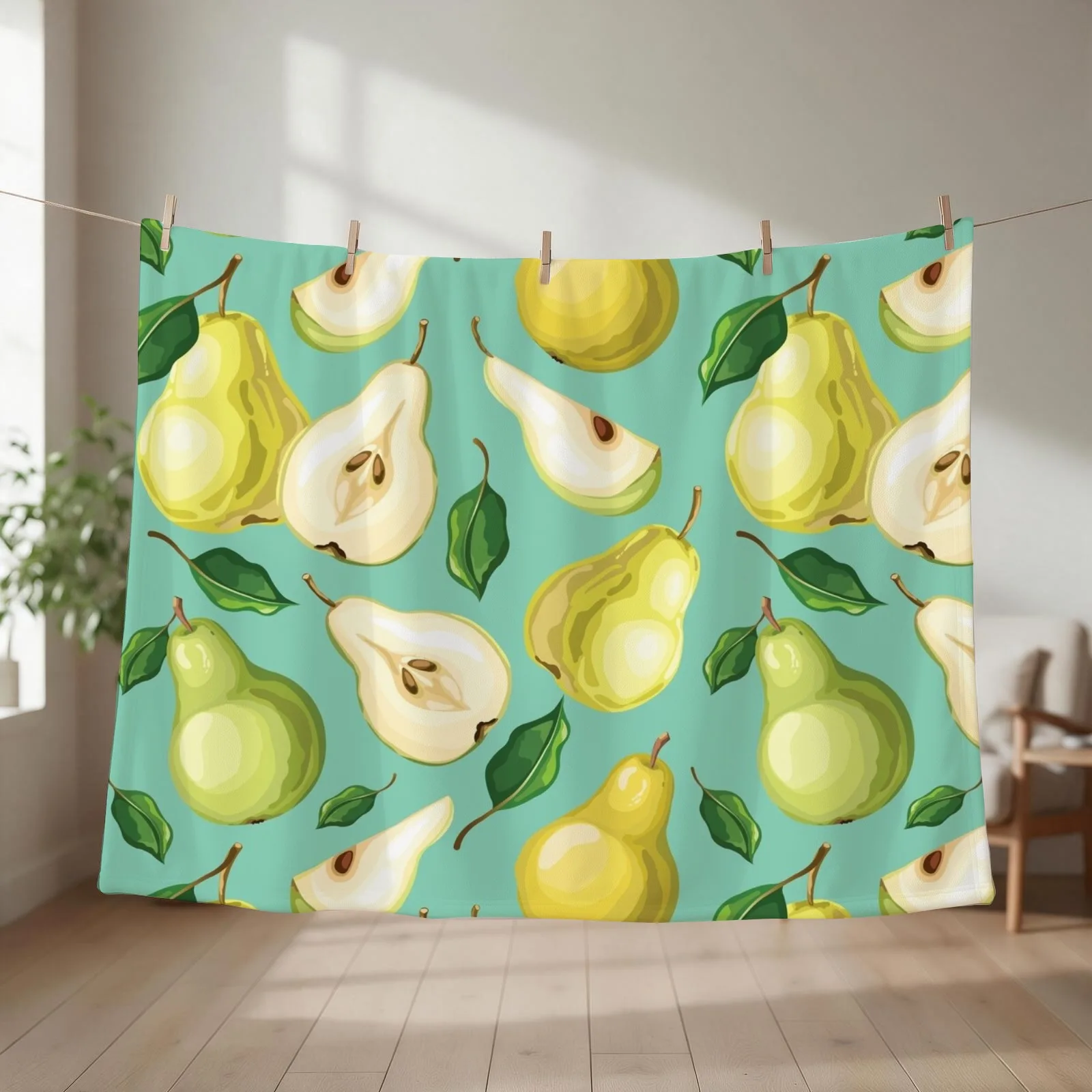 Pears... Fresh, Sweet And Delicious Throw Blanket Decoratives For Decorative Sofa decorative Flannels Blankets