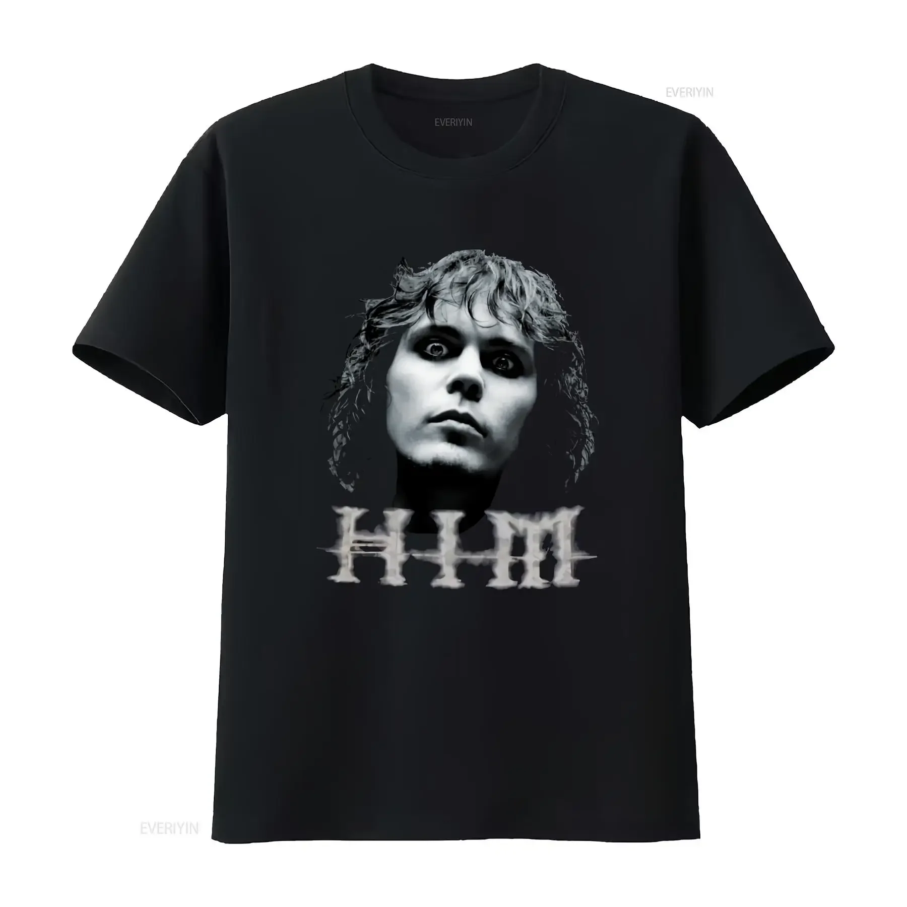 

VTG HIM band love face T shirt black Cotton S 5XL fan 1F1035 vintage Washed Stylish Top For Everyday Wear Casual Soft fashion