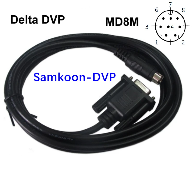 كابل اتصال بين Samkoon HMI وDelta DVP / XINJE XC / Mitsubishi FX PLC