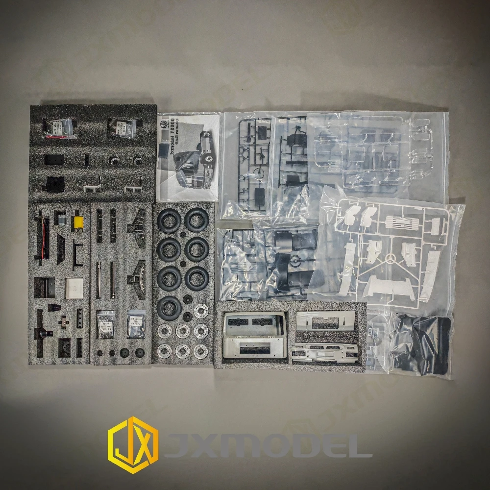 Zestaw ciężarówki ciągnikowej 4X2, wersja z pełną metalową kabiną, niemalowany F2000, do modelu 1/14 Tamiya RC Man, przyczepa, wywrotka, zestaw części do modeli zabawek.