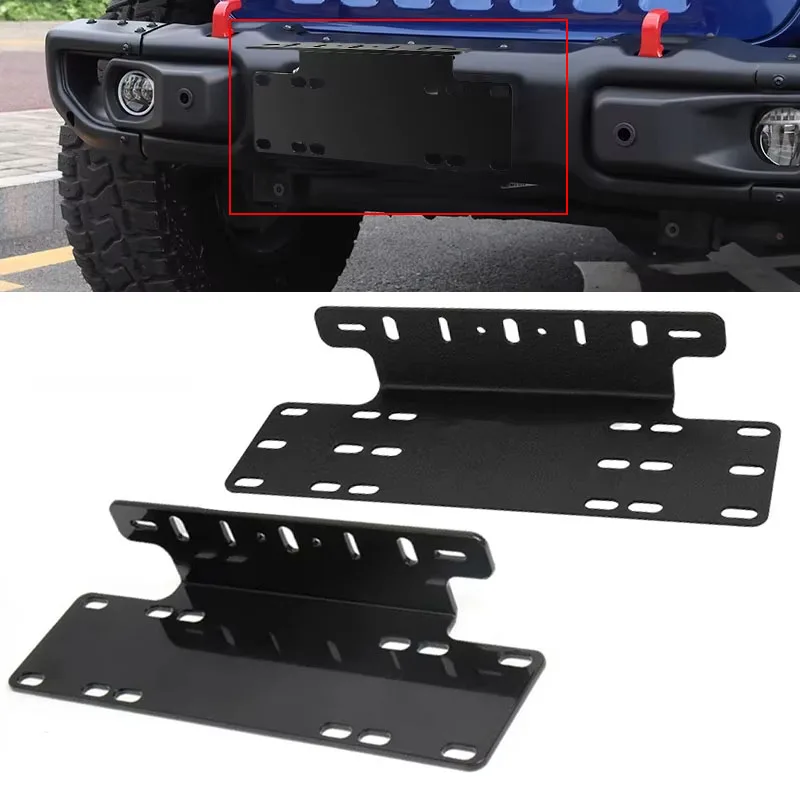 

Car Front Bumper Number Plate Bracket Mounting Led Lights License Mount Holder Driving Light Bar Spot Universal Car Accessories