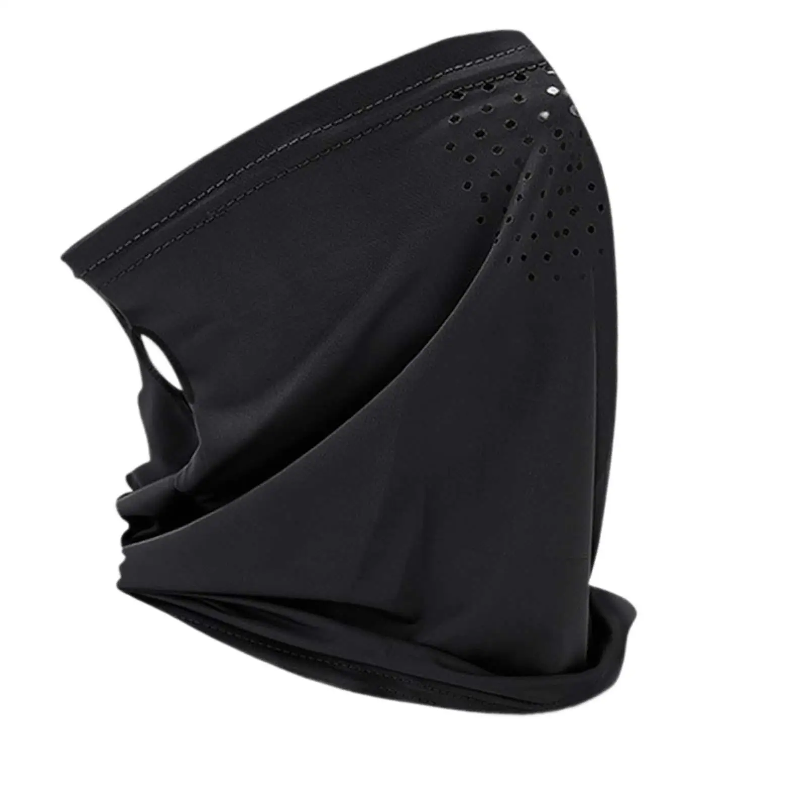 Maska na twarz 4xFace z ochroną przeciwsłoneczną, szalik na szyję z pętelkami na uszy dla kobiet i mężczyzn, do jazdy na rowerze, czarna