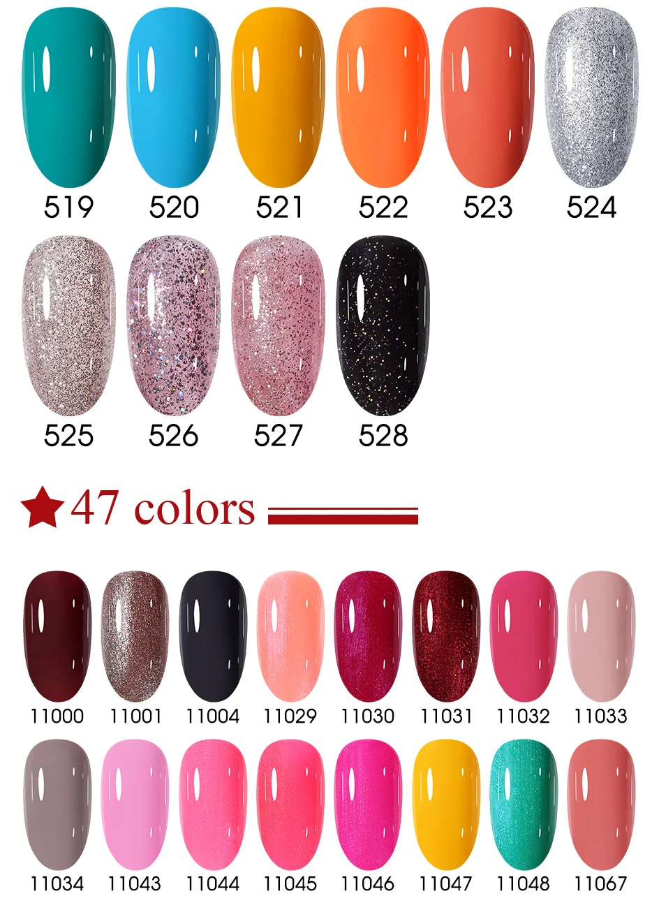 Clou Beaute 10 Stück TPO & HEMA FREIER Nagellack-Set Gel-Lack Frühlingsfarben UV-Gel Nagellack Semi-Permanent Hochpigmentierter Lack – Detail 7