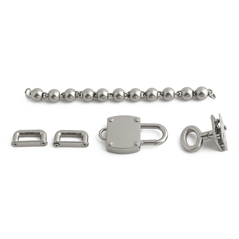 2/5/10Sets Satin silver Metal Square Tiny Bag Turn Lock Twist Lock Clasp For Women Handbag Shoulder DIY Hardware Accessories