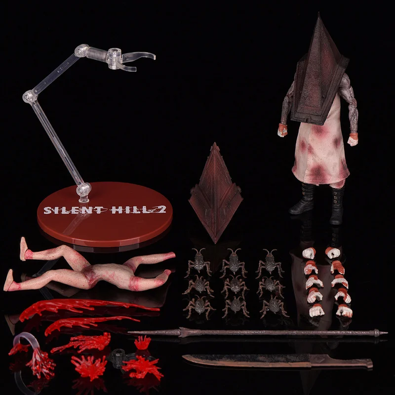 

20cm Silent Hill Mezco One 12 Red Triangle Head Anime Figure Mobile Doll Game Figurine Model Ornament Collection Kids Toys Gifts