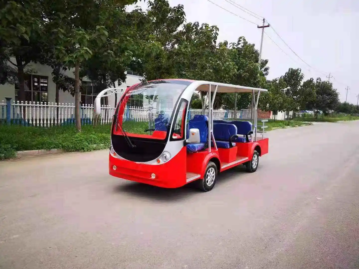 22V electric sightseeing car 10-20 seats ce certification custom color and logo factory price shuttle bus park hotel new car for