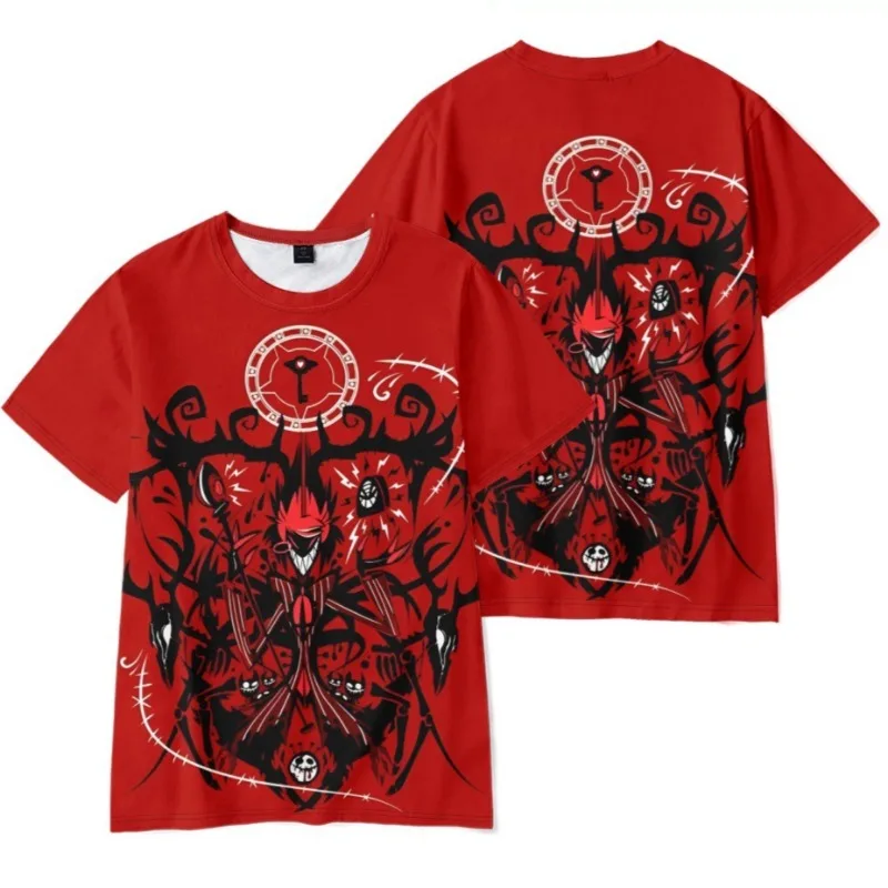

New Style Hazbin Hotel 3D Digital Printing Loose Short Sleeve T-Shirt Decorative Daily Necessities Gift