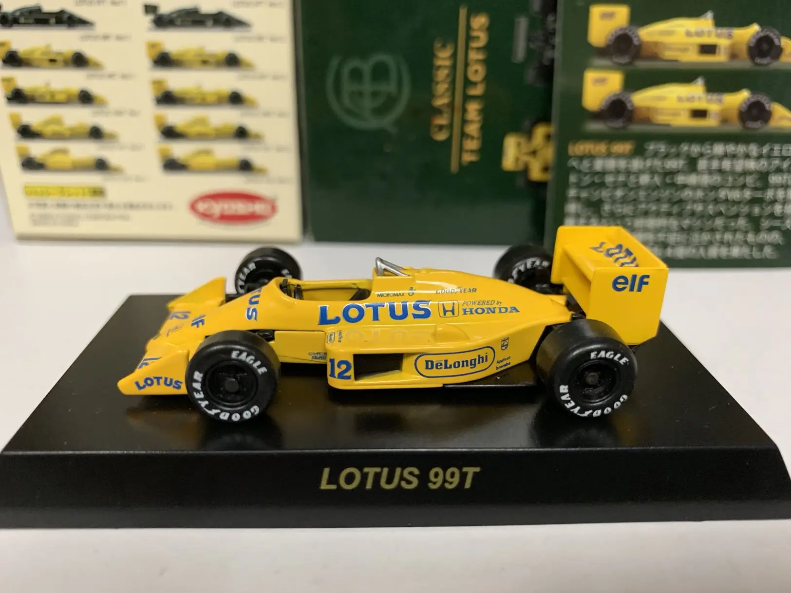 KYOSHO 1/64 Lotus 99T 1987 F1 # 12, Druckguss-Modellauto, Kinderspielzeug, Geschenk