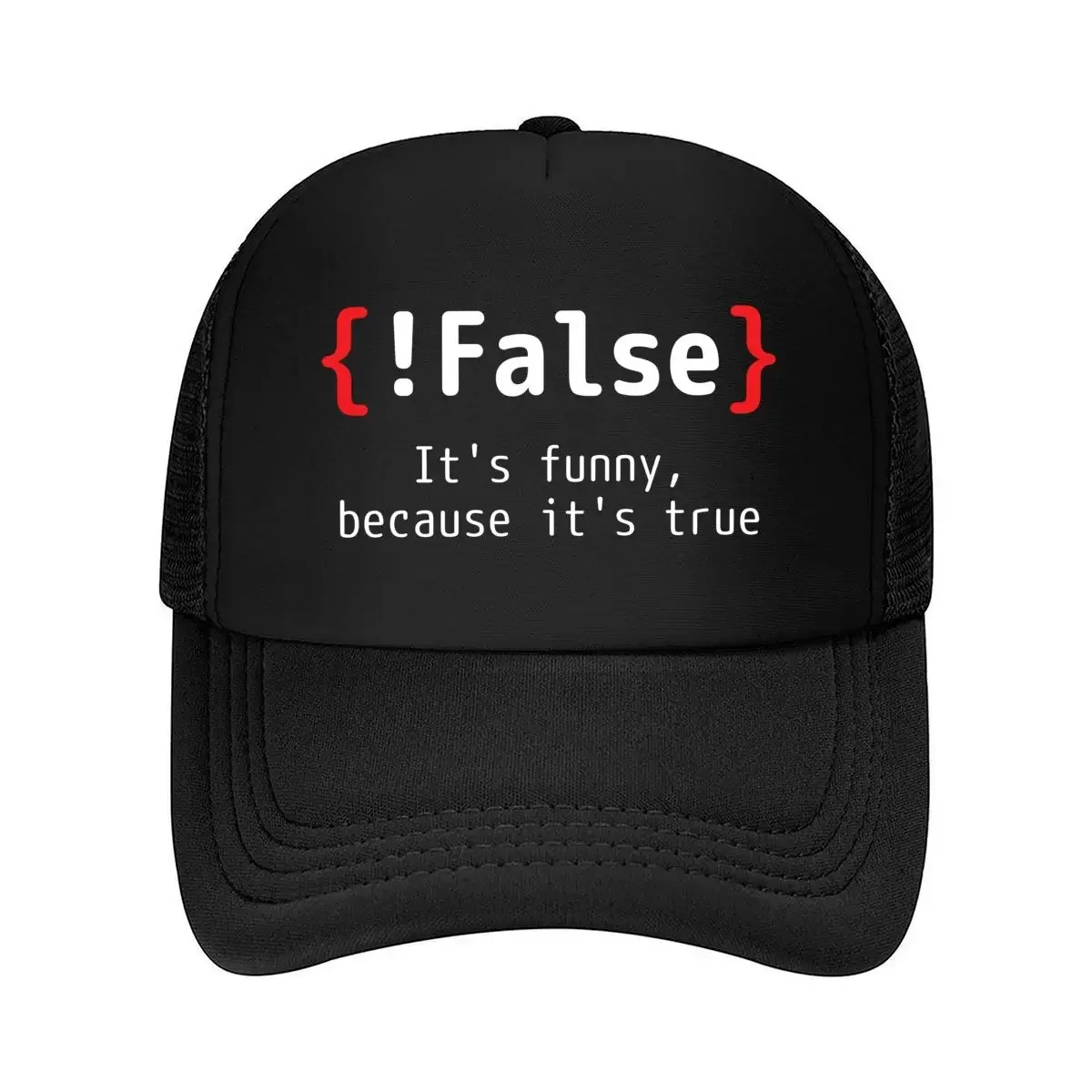 2026 False Funny Programming - Themed, Logic Joke Graphic Art Mesh Baseball Cap