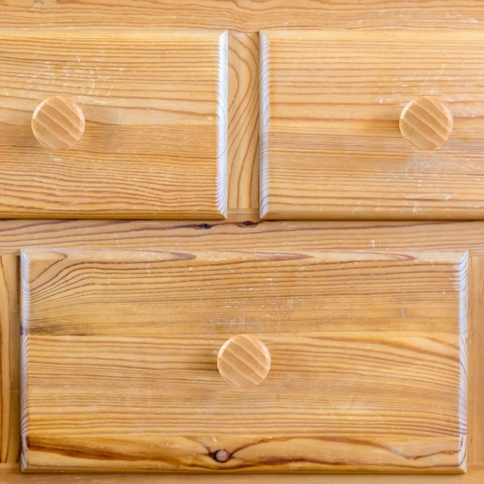 

4pcs Solid Wood Drawer Pulls Round Cabinet Handles For Furniture Dresser Wardrobe Door Knobs Replacement Hardware Accessory