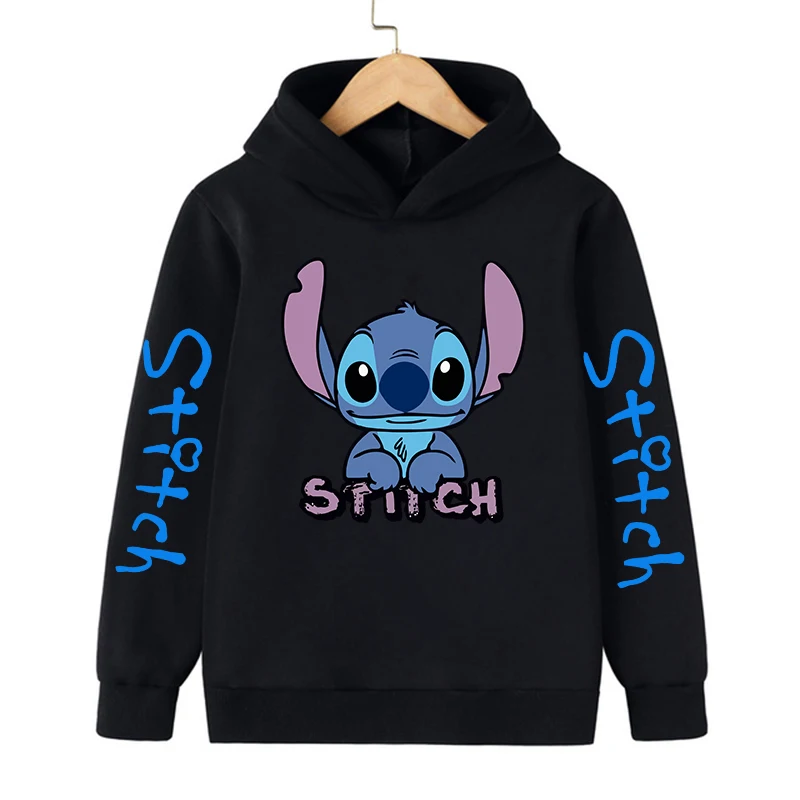 y2k Hoodies Kids Clothes Disney Stitch Hoodie Children Cartoon Kid Girl Boy Lilo and Stitch Sweatshirt Hoody Baby Casual Top