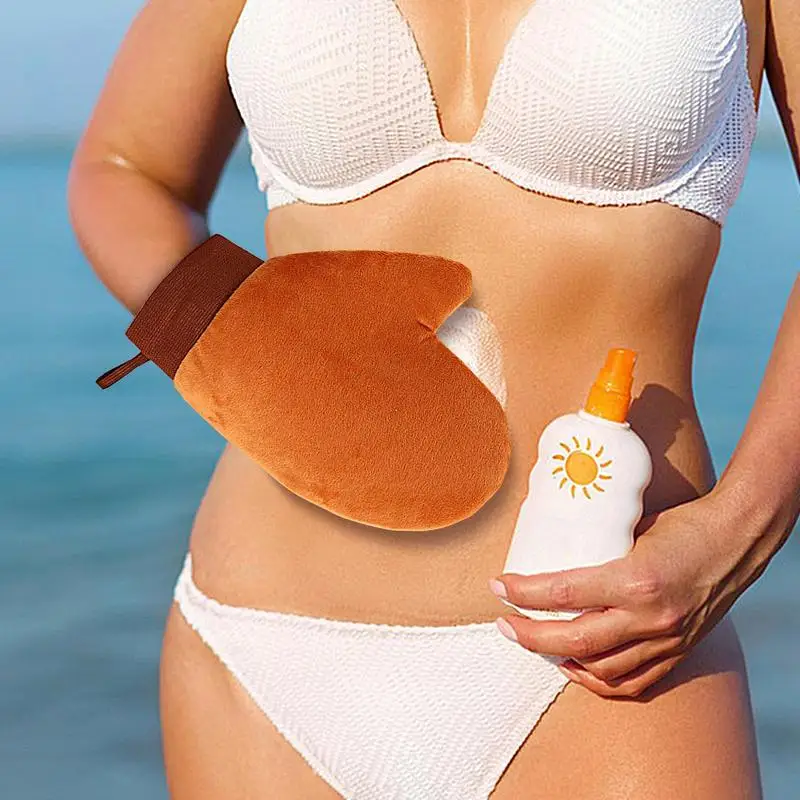 تان ميت غسول الجسم قفاز دباغة الذاتي ميت مزدوجة الوجهين يمنع لزجة الأيدي قضيب المحمولة سريعة الجافة يتدفقون قفاز