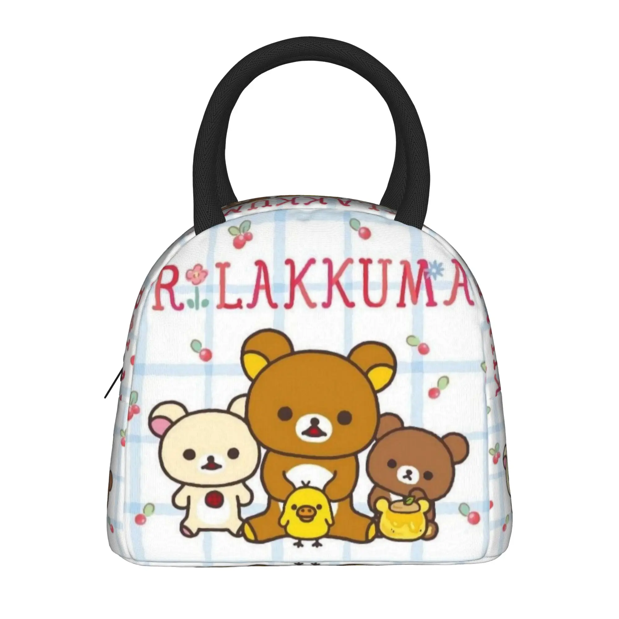 Rilakkuma And Korilakkuma Insulated Lunch Bag for Men Women Container Bags Portable Thermal Cooler Bento Box For School Office
