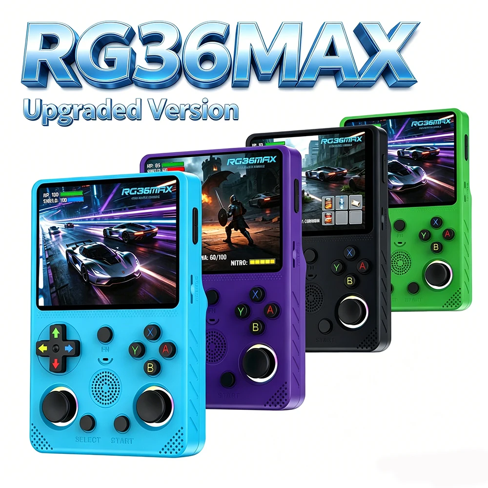 RG36MAX Upgraded Version Retro Handheld Game Console, RK3326 Quad-Core, 3.5