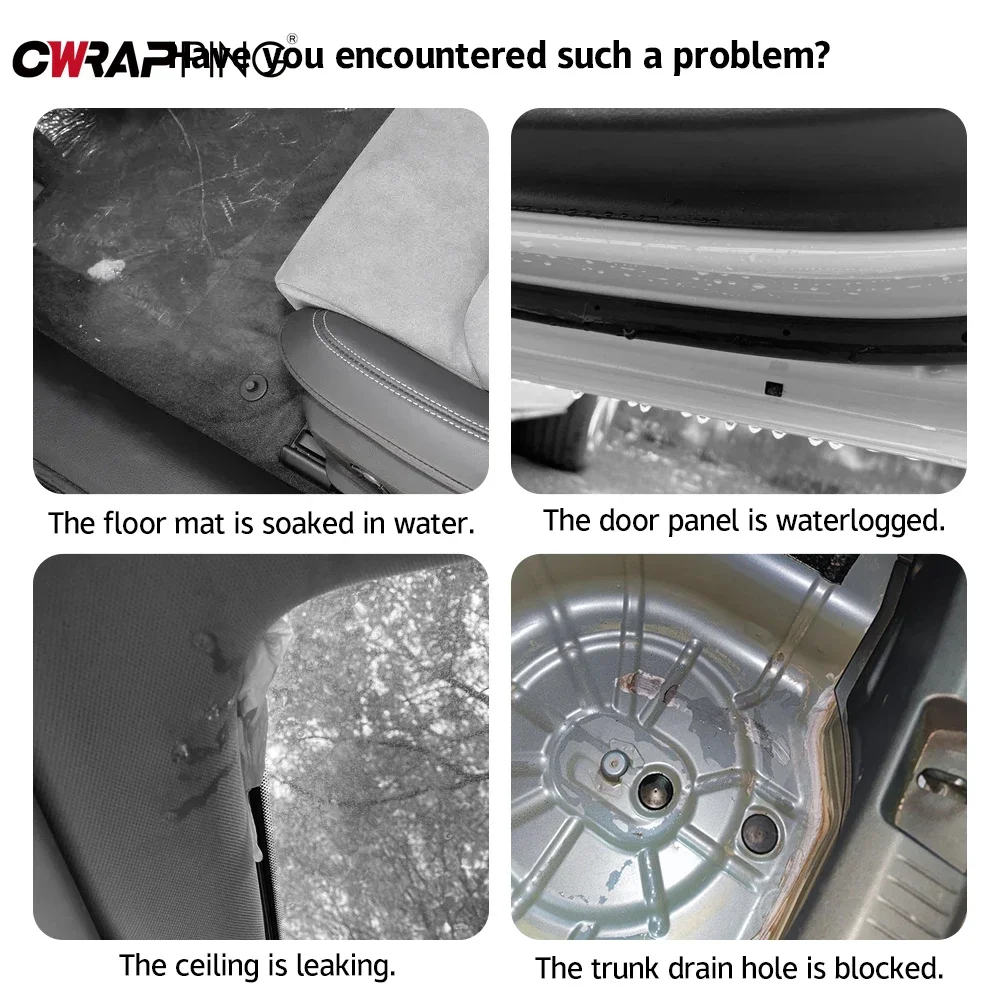 Car Drain Hole Cleaning Brush Flexible Car Sunroof Drain Dredge Cleaning Tools Skylight Drain Pipe Brush Car Wash Accessories