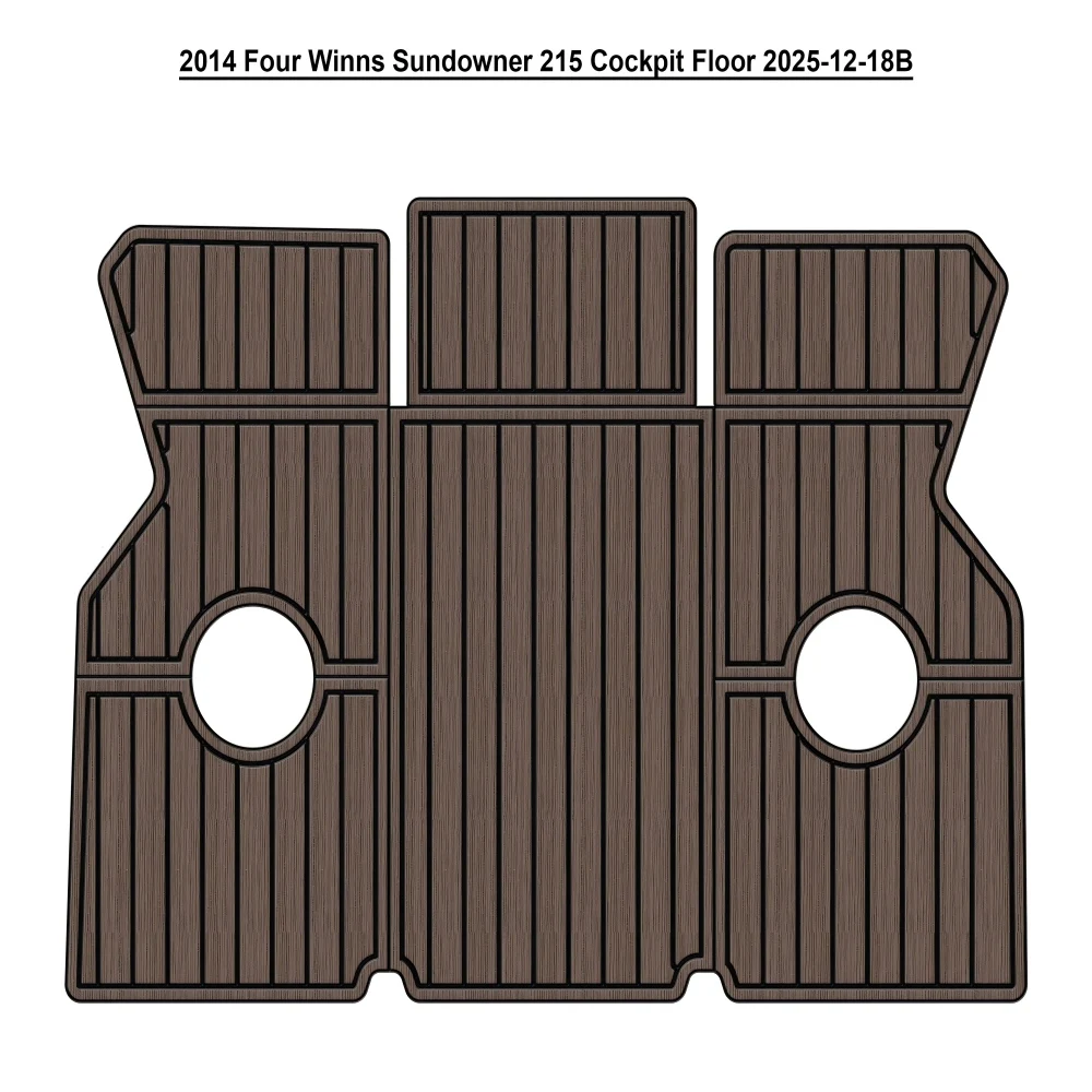 

2014 Four Winns Sundowner 215 Cockpit Pad Boat EVA Foam Faux Teak Deck Floor Mat SeaDek MarineMat Self Adhesive