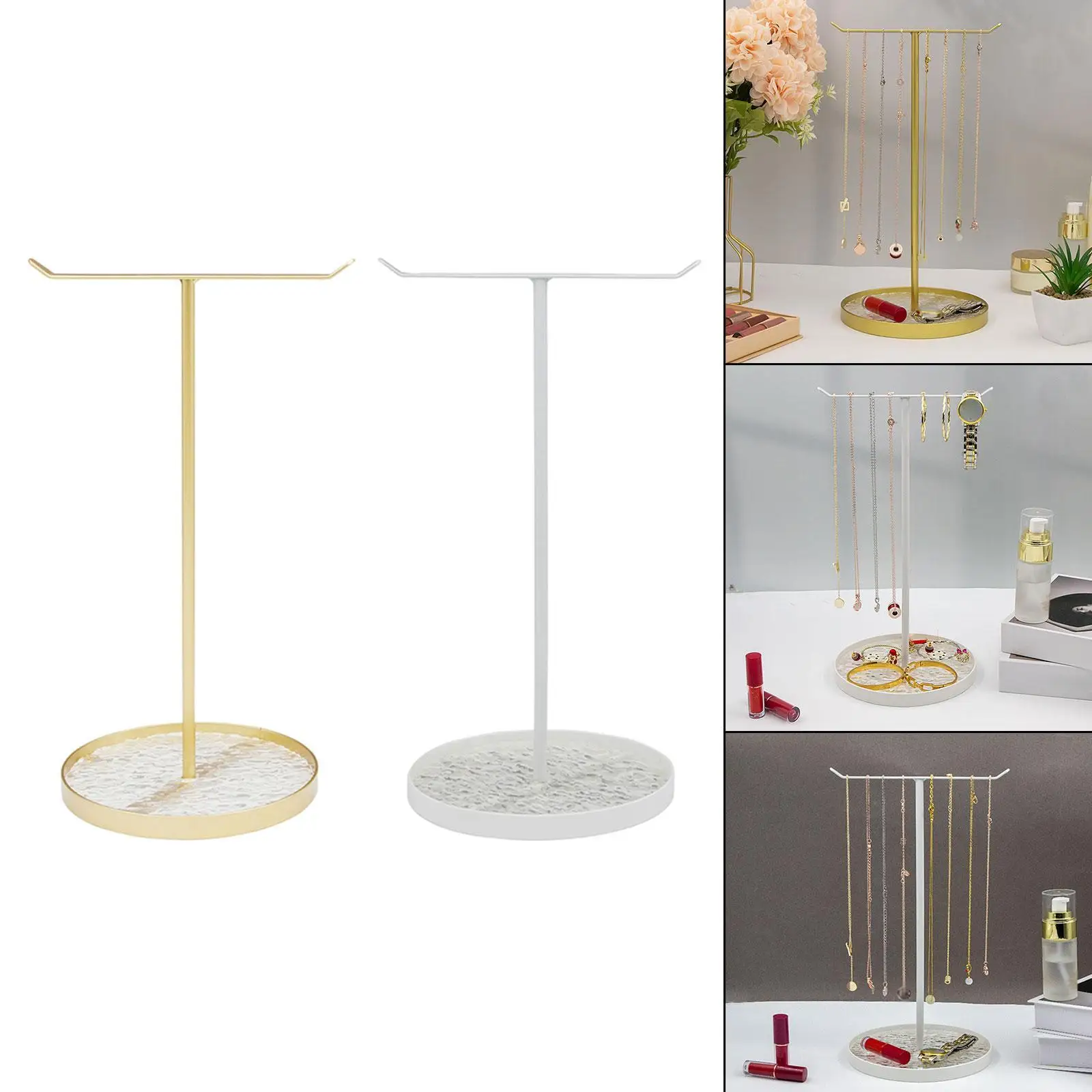 

Стойка для демонстрации ювелирных изделий Т-образный металлический держатель для ювелирных изделий Декоративный комод Многоцелевой