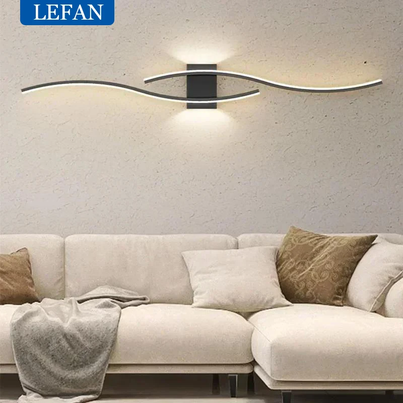 Modern LED Wall Lamp For Living Room Bedroom Bedside Wall Lights Background Decor Wall Light Sconces Indoor Lighting Fixture