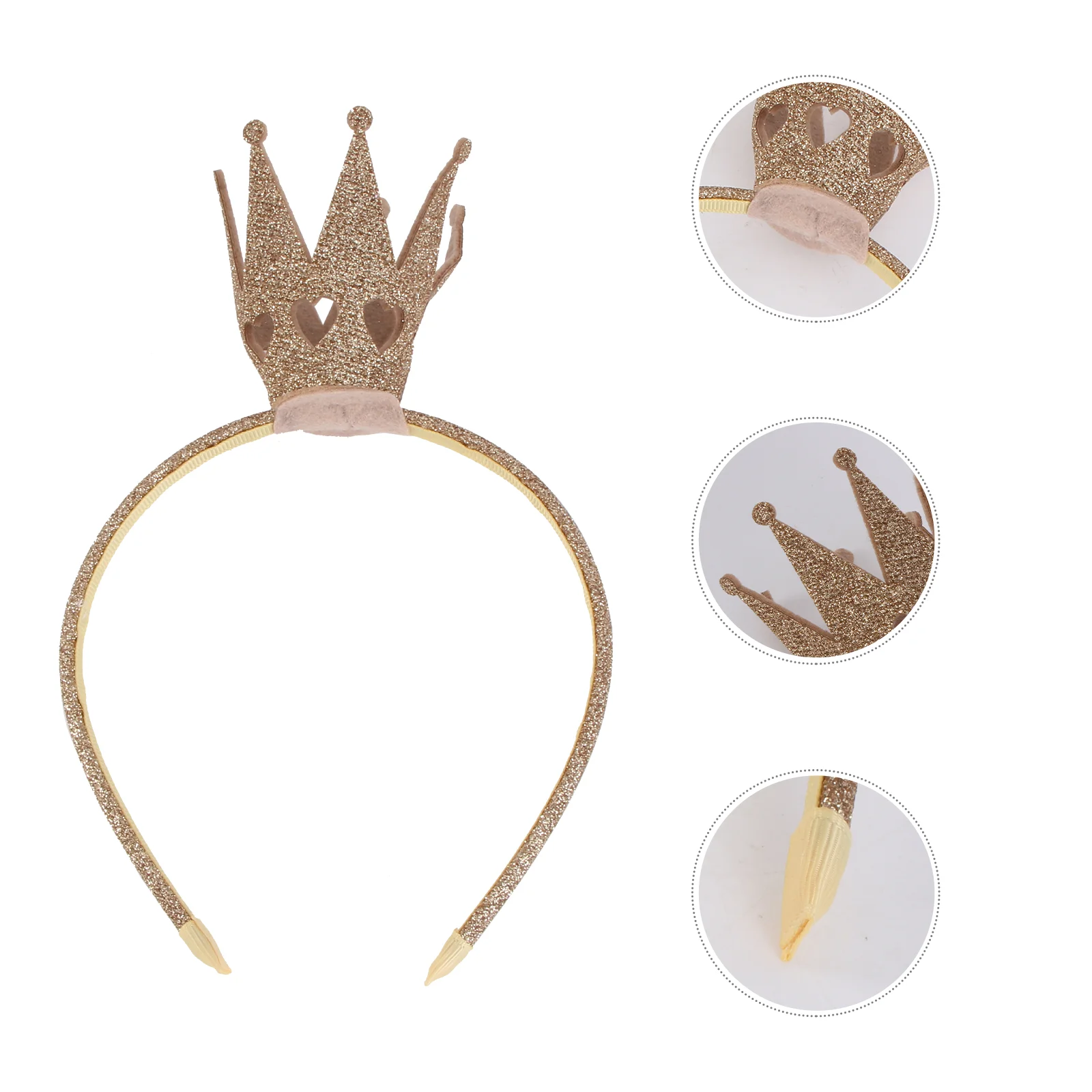 

Lovely Crown Headband Hair Kids Hairband Headdress Hair Accessories for Party Decoration (Gold) kids hair bands