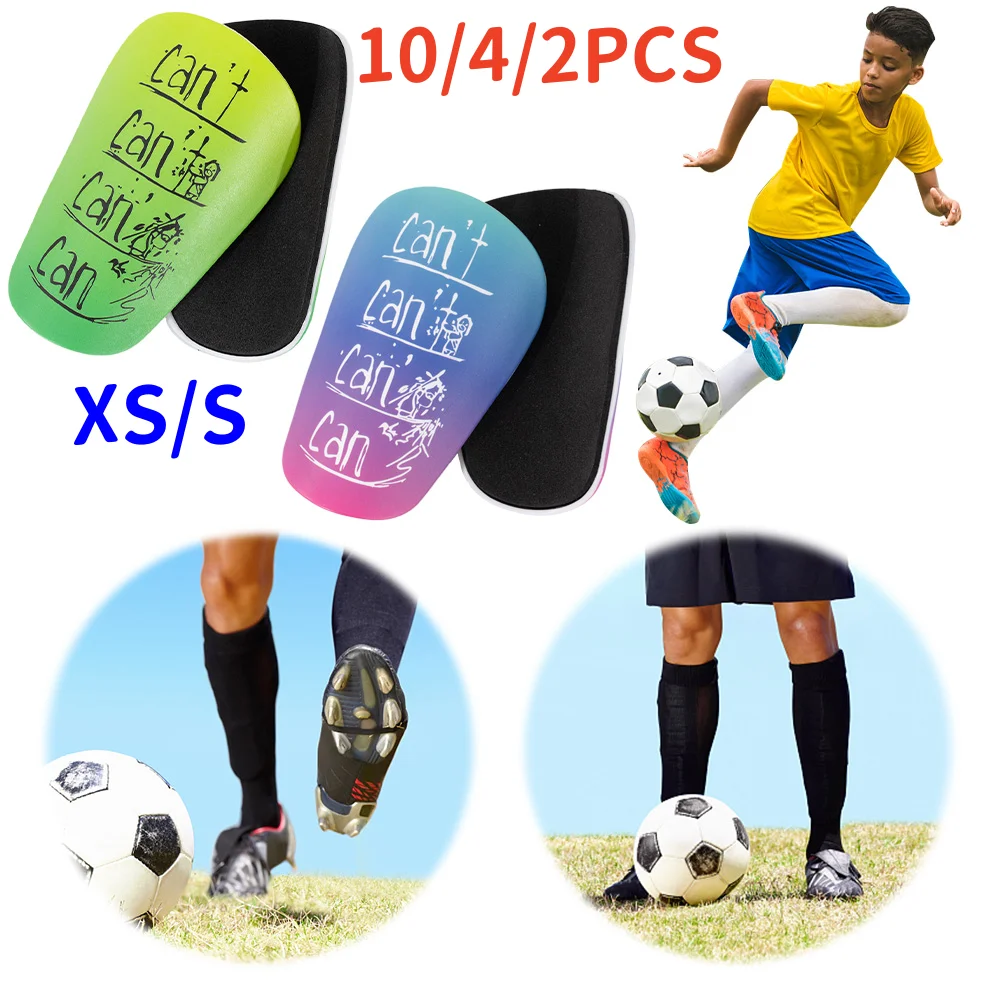 10/4/2PCS Mini Football Shin Pad Soccer Training Protective Equipment Wear-resistant Shock Absorbing Leg Protector Anti Slip for