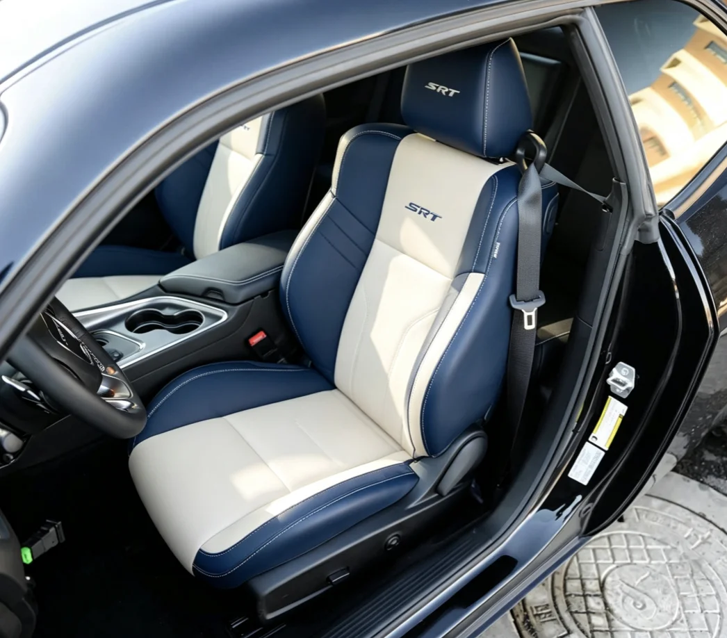 Für Dodge Challenger 2015 Maßgefertigte Autositzbezüge Luxuriöses Nappaleder 100% Passgenau Innenraumzubehör 360 ° Vollständige Abdeckung – Detail 5