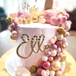 Cake Topper Personalized Name - Laser Cut Acrylic Cake Topper and 	 Wooden Cake Topper, Custom Birthday Cake Topper