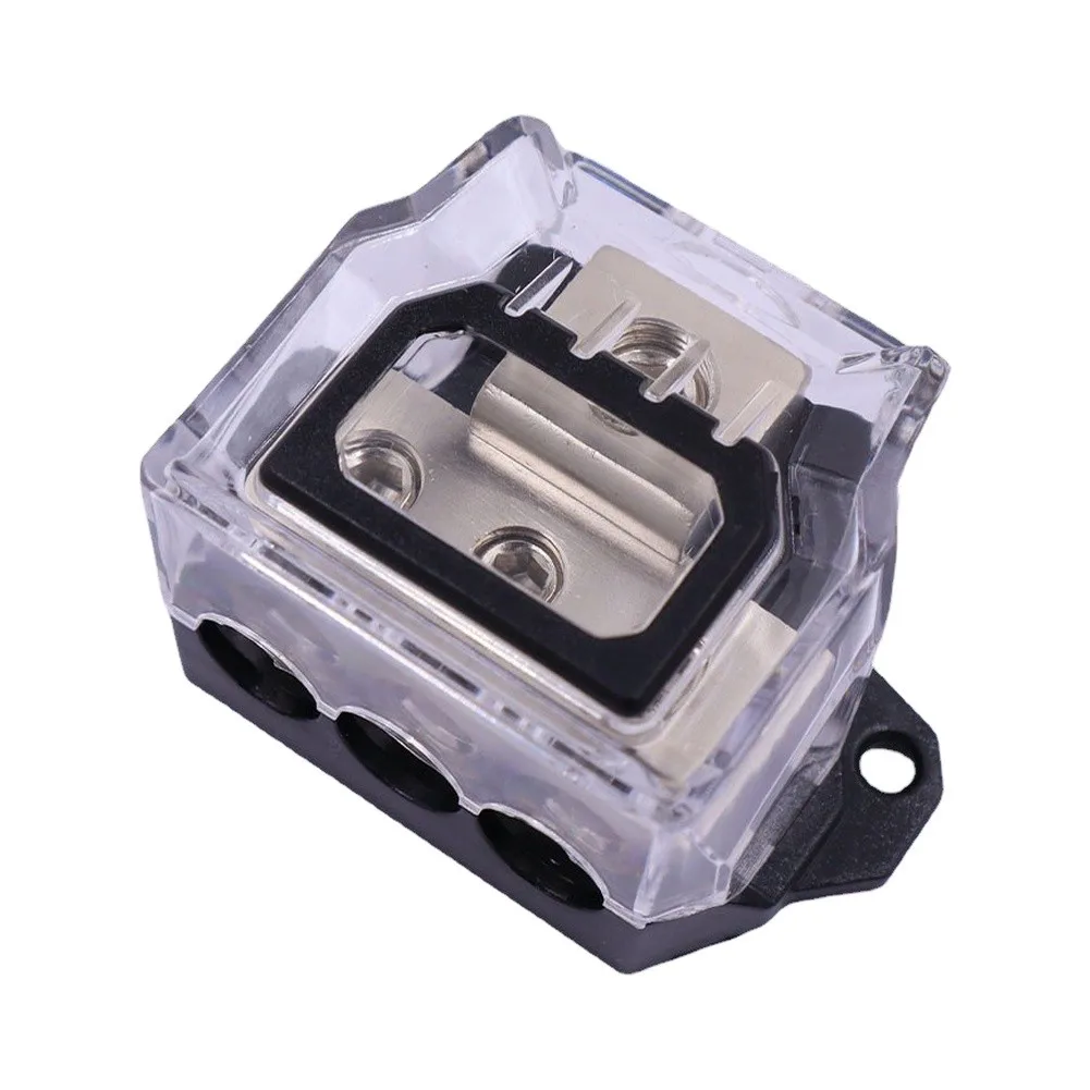 Wiring Harness Splitter Car Audio Splitter 0 Gauge Input Silver Finish Zinc Alloy Construction For Trucks And Boats