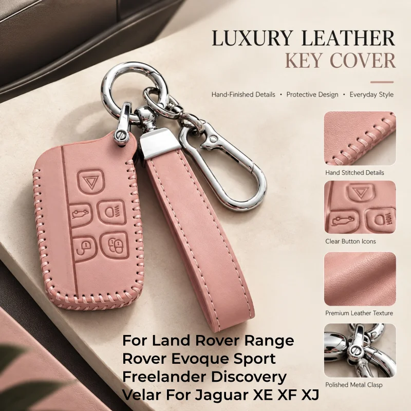 For Land Rover Range Rover Evoque Sport Freelander Discovery Velar For Jaguar XE XF XJ Car Key Case Cover Fob Shell