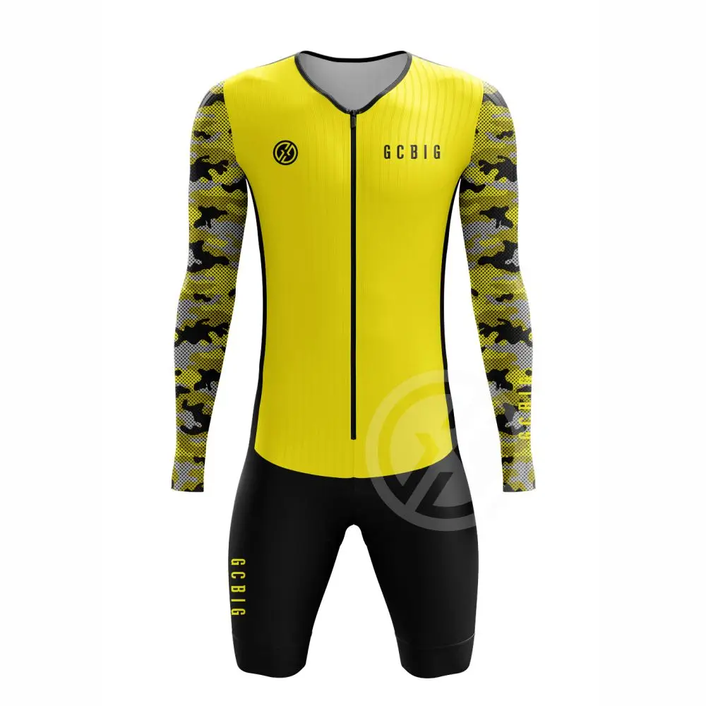 NONE Gcbig Sport Radsport Leistung Langarm Skinsuit hochwertige Männer Fahrrad bekleidung UV Sonne schützen Conjunto Ciclismo Hombre 3