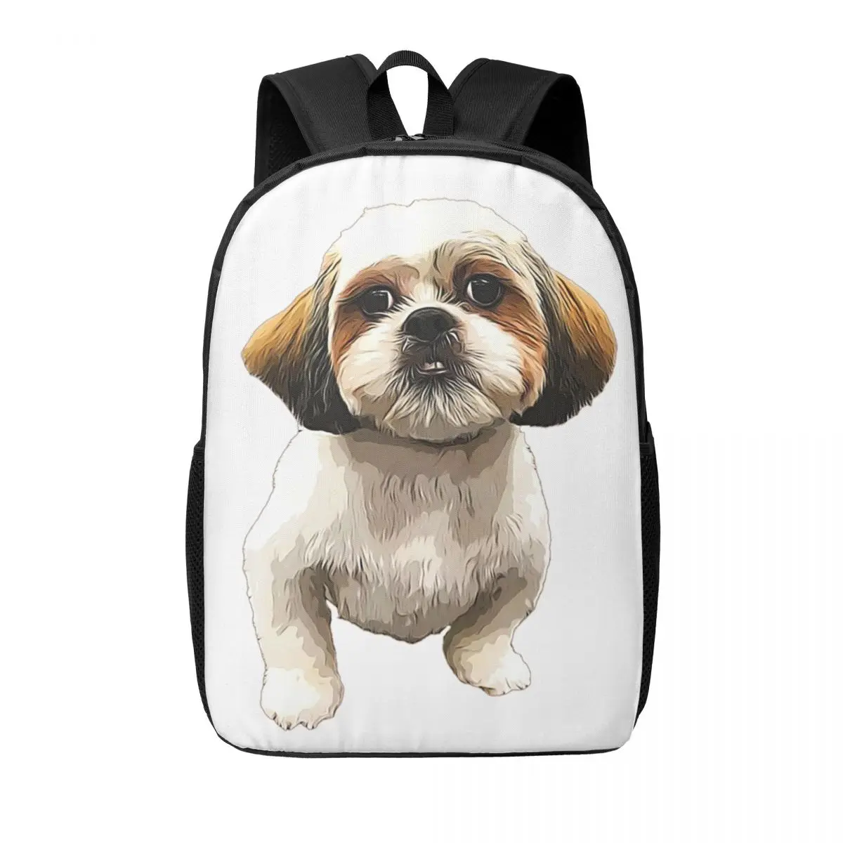 

Shih Tzu Puppy Dog Woman Backpacks Boys Girls Bookbag Casual Students School Bags Portability Laptop Rucksack Shoulder Bag